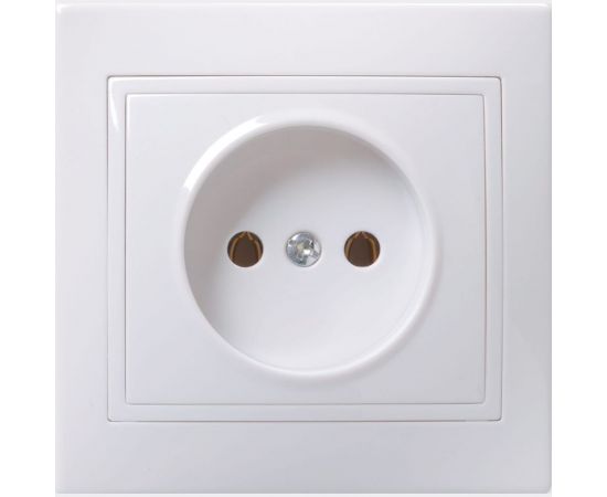 Розетка х1 IEK КВАРТА без заземления, в сборе, без шторки, белый ERK13-K01-10-DM 