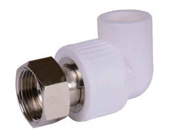 Угольник RTP с накидной гайкой на металлическом штуцере, D20х3/4 мм 14266 