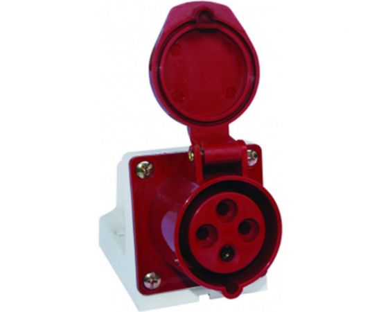 Стационарная наружная розетка EKF PROxima 124, 3Р+РЕ, 32А, 380В, IP44, SQ ps-124-32-380 