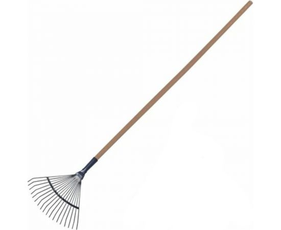 Веерные проволочные грабли Gigant 18-зубые, порошковая окраска, с деревянным черенком GAV-17 