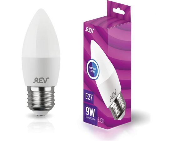 Светодиодная лампа REV C37 Е27 9W, 4000K, 32413 3 