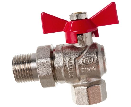 Шаровой кран EUROS Grand угловой с американкой (ручка-бабочка), 1/2"" ВР-НР EU.YT1288030 12_k 