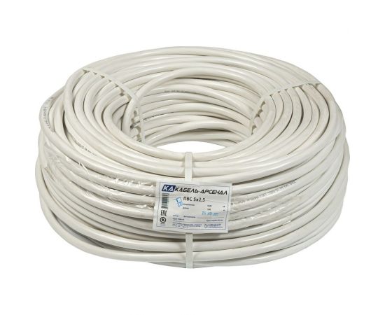 Провод ПВС Кабель-Арсенал 5x2,5 ГОСТ - 100 м 54040 