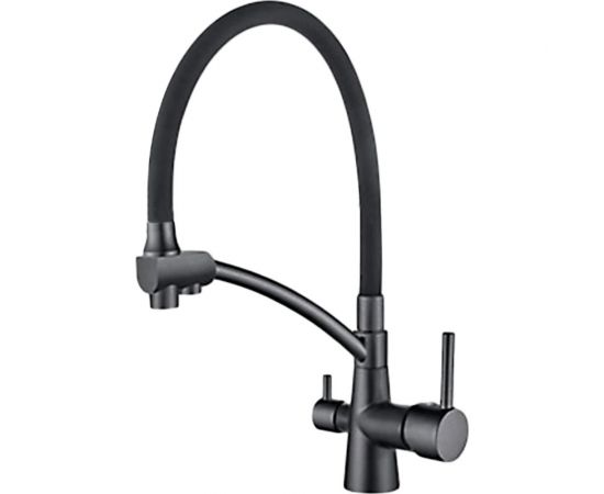 Смеситель для кухни Ledeme с выходом для питьевой воды, графит L4855U-12 808343 