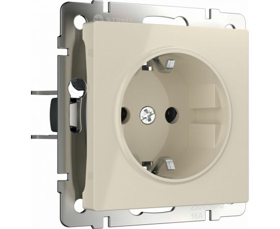Розетка WERKEL W1171003 с заземлением, слоновая кость a051490 