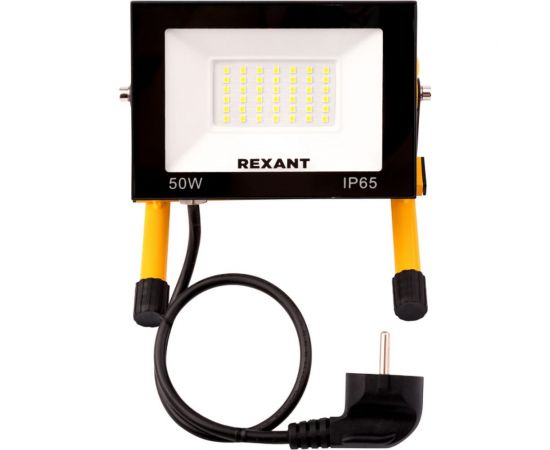 Прожектор с переноской REXANT EXPERT 50 Вт 4000 Лм 6500 K шнур с вилкой 0,5 м 605-022 
