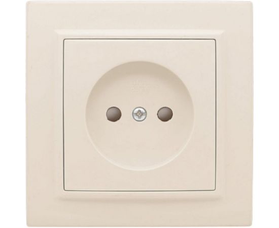 1-местная розетка EKF Минск СП без заземления, 10 А, с защитными шторками, бежевый ERR10-022-200 