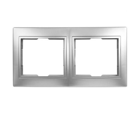 Рамка Smartbuy 2-местная горизонтальная серебро Венера SBE-01s-00-FR-2 