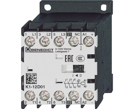 Трехполюсный миниконтактор Benedict K1-12D01 42 PN39949 