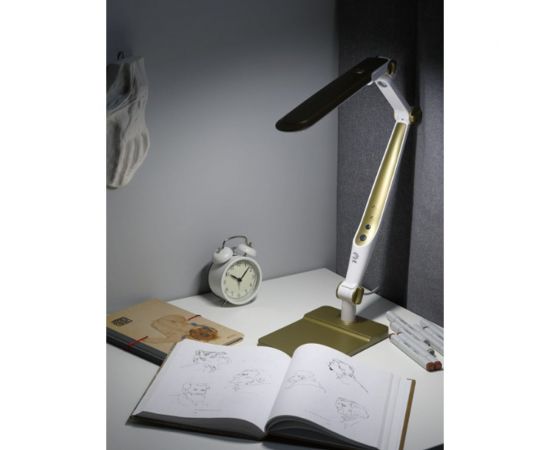 Настольный светодиодный светильник ЭРА NLED-497-12W-G на струбцине и с основанием, золото Б0052773 – изображение 17