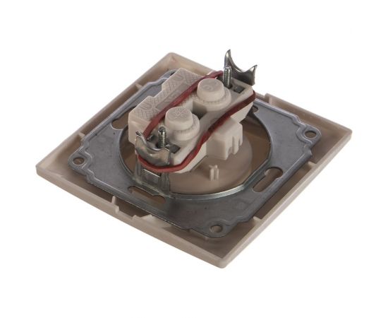 Розетка х1 IEK КВАРТА без заземления, в сборе, без шторки, белый ERK13-K01-10-DM – изображение 2