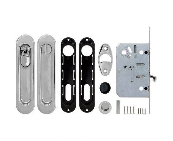 Набор для раздвижных дверей ARMADILLO SH011-BK СP-8 Хром 26677 – изображение 2