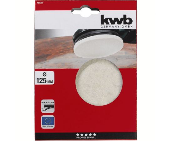 Насадка полировальная QUICK-STICK 125 мм, войлочная KWB 486000 – изображение 2