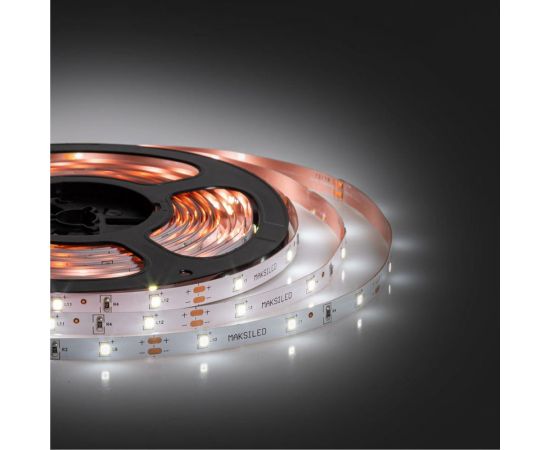 Светодиодная лента MAKSILED 12В, 30д/м, 7.2Вт/м, IP20, 750лм/м, 6500K, 10м ML-R30-2835-CW-S(10m) ML-R30-2835-CW-S(10m) – изображение 2