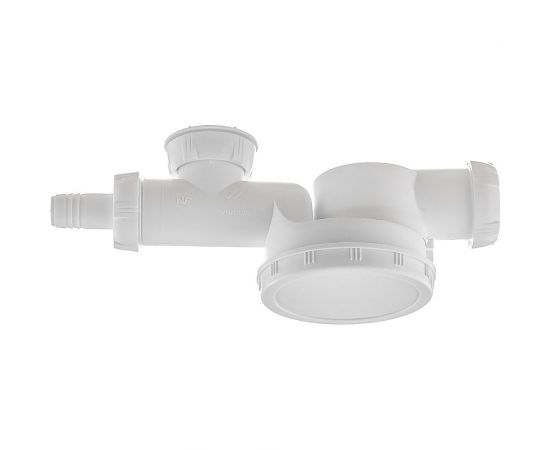 Сифон Wirquin ESPACE 1 1/2 х 40 мм, сверхплоский, с отводом для стиральной машины, без выпуска 30717975 – изображение 3