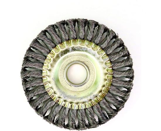 Щетка коническая жгутовая для УШМ 125x10x22.2 мм, проволока сталь 0.50 мм SIT 0550 – изображение 3