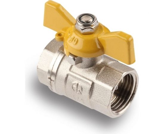 Шаровой кран для газа AQUALINK 3/4 вн-вн бабочка 7108 – изображение 3