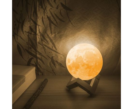 Настольный светильник Gauss NN001 3D Луна 1W 5V Li-ion 450mA D10см белый LED 1/6/24 – изображение 3