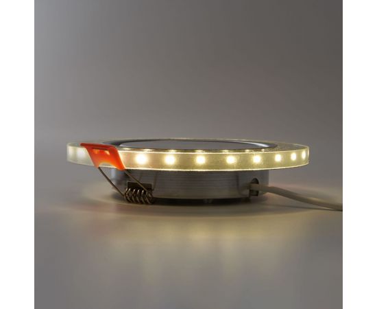 Встраиваемый светильник для натяжных потолков с белой LED подсветкой Feron CD4981 GX53, прозрачный, золото, 41907 – изображение 3