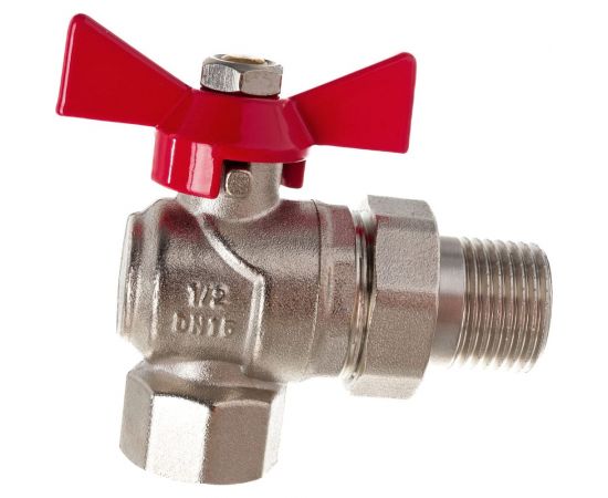 Шаровой кран EUROS Grand угловой с американкой (ручка-бабочка), 1/2"" ВР-НР EU.YT1288030 12_k – изображение 3