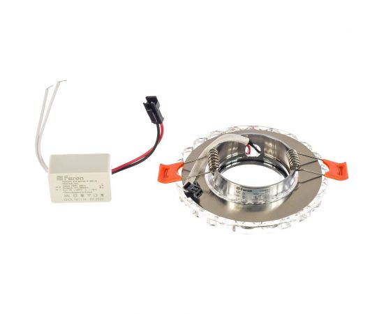 Потолочный светильник FERON 15LED 2835 SMD 4000K, MR16 50W G5.3, прозрачный, CD987 32664 – изображение 4