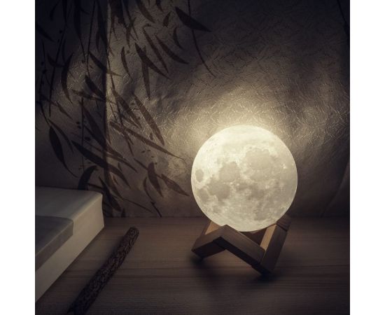 Настольный светильник Gauss NN001 3D Луна 1W 5V Li-ion 450mA D10см белый LED 1/6/24 – изображение 4