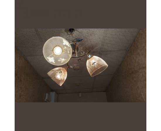 Люстра JUPITER LIGHTING золото-3х60W E27 230V, 24 см-44 см-44 см MО 85-5008/3 – изображение 4