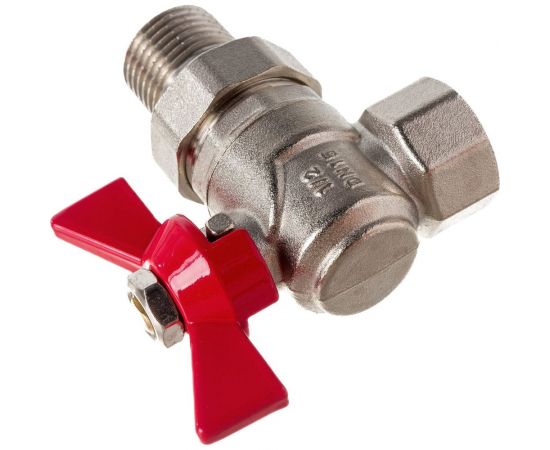 Шаровой кран EUROS Grand угловой с американкой (ручка-бабочка), 1/2"" ВР-НР EU.YT1288030 12_k – изображение 4