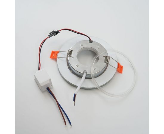 Встраиваемый светильник для натяжных потолков с белой LED подсветкой Feron CD4981 GX53, прозрачный, золото, 41907 – изображение 4