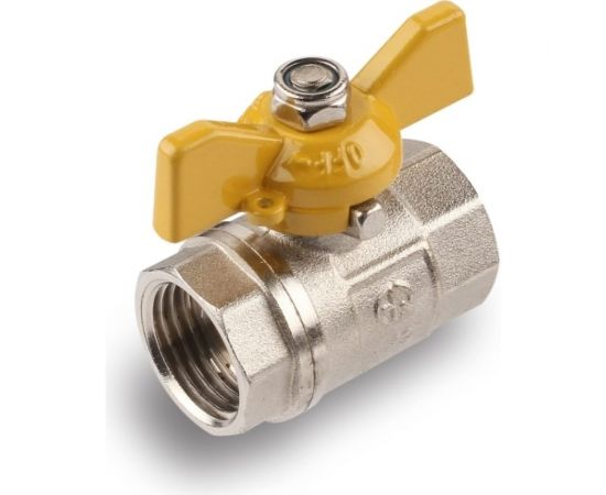 Шаровой кран для газа AQUALINK 3/4 вн-вн бабочка 7108 – изображение 5