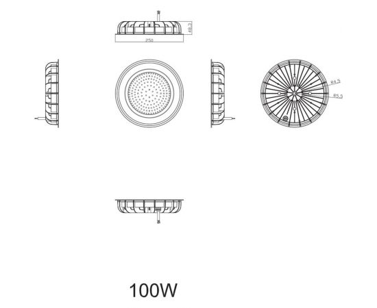 Подвесной светодиодный светильник ЭРА SPP-402-0-50K-100 IP65, 100Вт Б0046668 – изображение 5