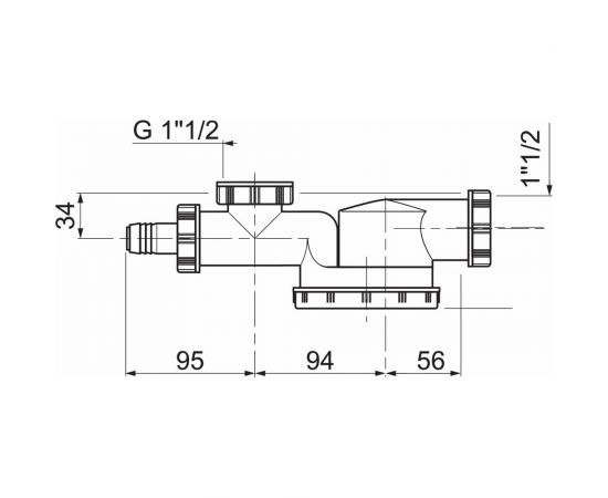 Сифон Wirquin ESPACE 1 1/2 х 40 мм, сверхплоский, с отводом для стиральной машины, без выпуска 30717975 – изображение 6