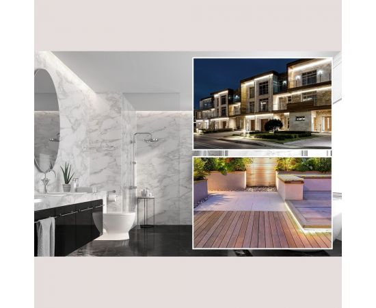 Светодиодная лента OGM 12В, 14,4Вт/м, smd5050, 60д/м, ip65, 12лм/чип, подложка 10мм, 5м, 4000к. / LSE-274 – изображение 6