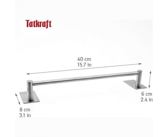 Планка для полотенец Tatkraft John Self адгезивная, L40xH8xW6 cм, выдерживает до 5 кг 11328 – изображение 7