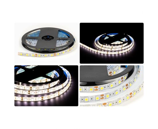 Светодиодная лента OGM 12В, 14,4Вт/м, smd5050, 60д/м, ip65, 12лм/чип, подложка 10мм, 5м, 4000к. / LSE-274 – изображение 7