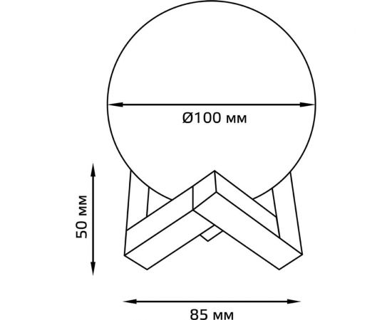 Настольный светильник Gauss NN001 3D Луна 1W 5V Li-ion 450mA D10см белый LED 1/6/24 – изображение 8