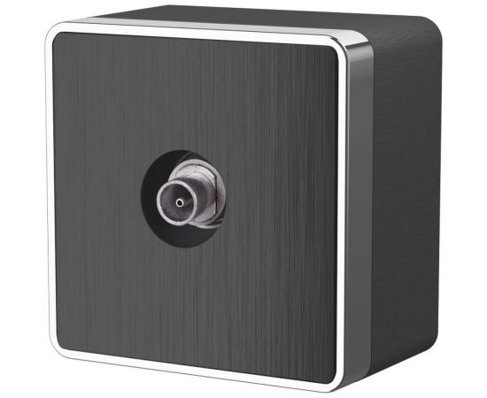 ТВ-розетка WERKEL W5083004 оконечная Gallant графит рифленый a051343 