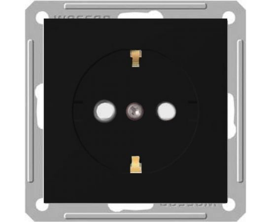Розетка с заземлением и защитными шторками, черный бархат WESSEN 59 Schneider ELectric RS16-152-6-86 