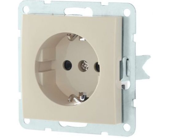 Розетка LK Studio с з/к, со шторками, бежевый 863201-1 