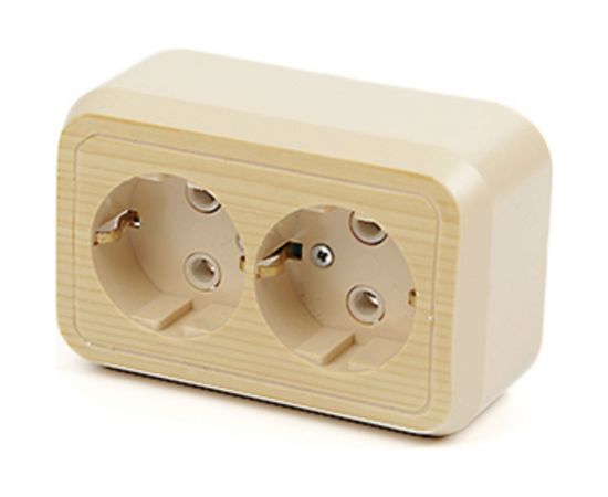 Розетка открытой установки ООО МПО Электротехника 2 мест. с з/к 2819 