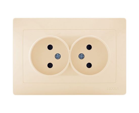 Розетка LUXAR Novo с/у двойная без з/к кремовая 4606400420286 