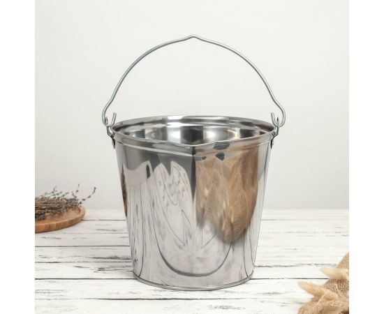 Подойник СИМАЛЕНД 9 л, нержавеющая сталь 2908809 