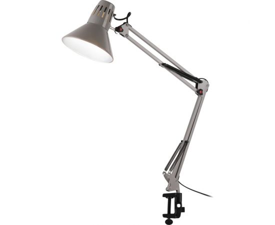Настольный светильник ЭРА N-121-E27-40W-GY Е27 на струбцине, серый Б0052758 