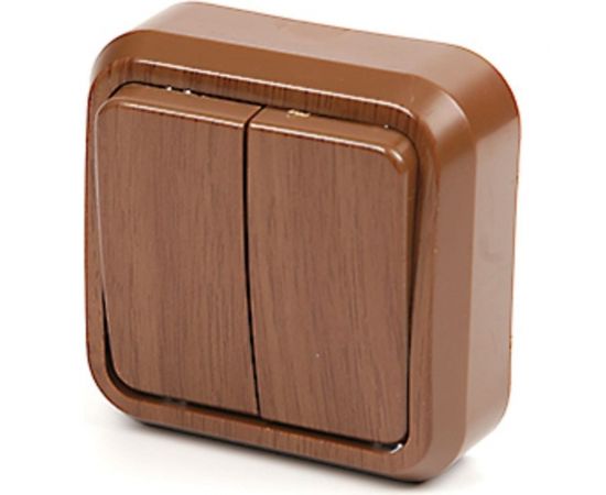 Выключатель открытой установки ООО МПО Электротехника 2 клавишный 1531 