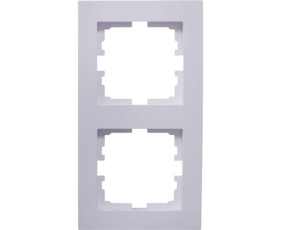 2-ая вертикальная рамка Lezard VESNA без вставки, белая 742-0200-152 