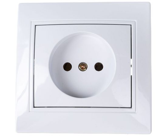 Розетка Intro Plano 1-201-01 без заземления 2P, 16А-250В, IP20, СУ, белый, Б0053859 