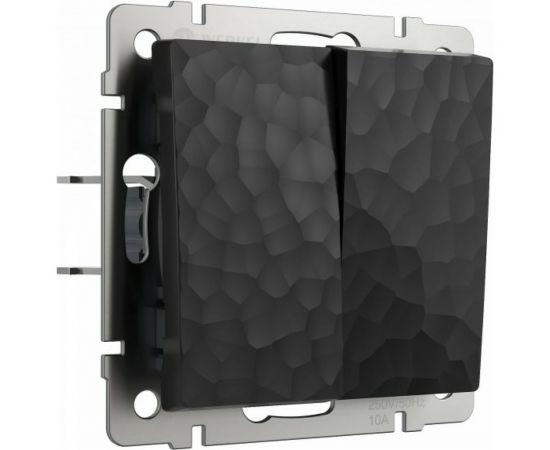 Двухклавишный выключатель WERKEL hammer черный W1220008 a052059 