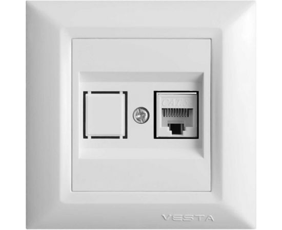 Розетка Vesta Electric Roma для сетевого кабеля LAN FRZCW010101BEL 