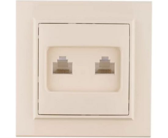 2-местная розетка EKF Минск RJ-45 СП бежевый ERK02-035-20 