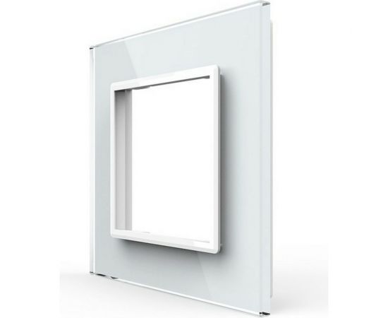 Рамка для розетки LIVOLO 1 пост, цвет белый, стекло BB-C7-SR-11 